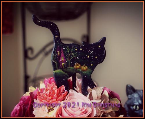 Haunted Kitty H21-4Wood