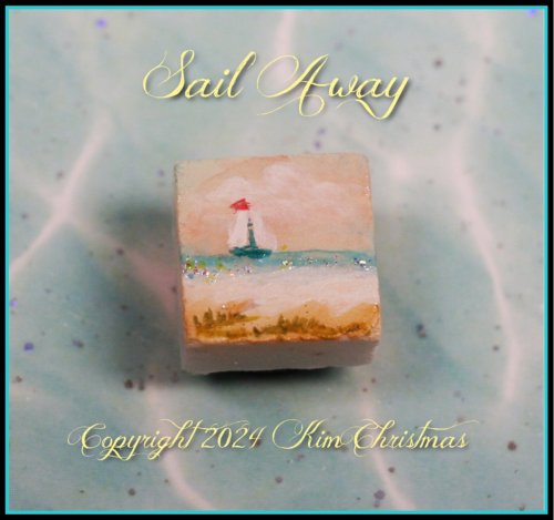 Sail Away! Hand painted Magnet